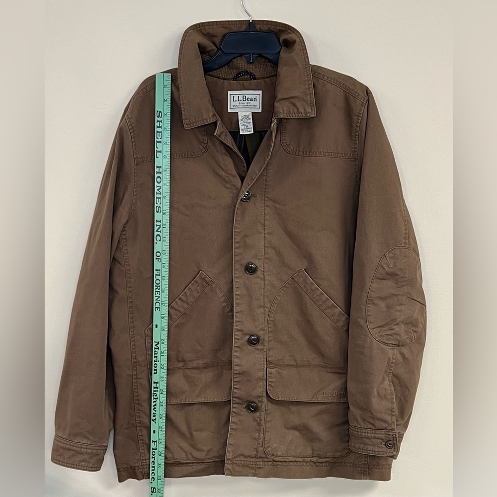 L.L. Bean Men's Plaid Lined Chore Coat - Picture 2 of 10